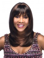 Black Medium Length Lace Front Remy Human Hair Wig