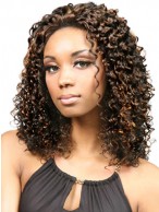 Mid-Length Curly Synthetic Lace Front Wig