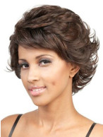 Short Wavy Synthetic Lace Front Wig