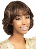 Medium Capless Wavy Synthetic Wig