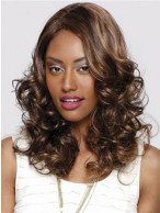 Synthetic Lace Front Mid-Length Wavy Wig