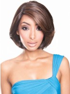 Human Hair Medium Side-parting Lace Front Wig