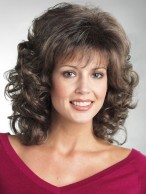 Soft Bouncy Wavy Synthetic Mid-Length Wig