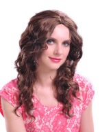 2014 Long Capless Wavy Synthetic Women Wig