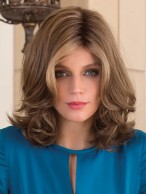 Full lace Central Parting Shoulder-length Hair Wave Wig