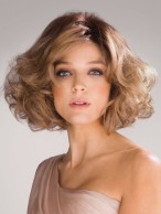 Fashion Synthetic Medium Curly Woman wigs