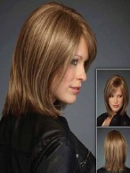 Medium Straight Lace Front Synthetic Wig