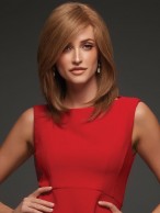 Shoulder-length Hair Side-parting Capless Synthetic Wig