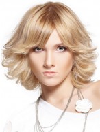 Synthetic Lace Front Short Wig For Women