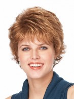 Short Length Flip Style With Sof tClosely-cropped Curls Synthetic Wig