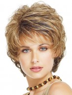 Collar Length Nape Frames Face Romantic Looking Synthetic Wig