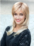 Long Length Layered Natural Straight Synthetic Wig