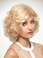 Volumn Curly Synthetic Chin Length Wig For Yonger Ladies