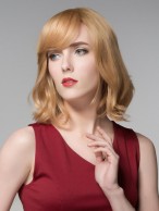 Medium Length Smooth Straight Synthetic Wig