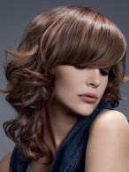 Mid-Length Wavy Natural Synthetic Capless Wig