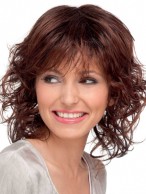 Beautiful Curly Medium Length Capless Wig