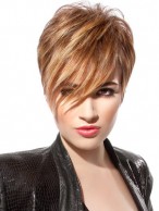 Fashion Short Capless Wig with Side Bangs