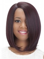Red Bob Style Synthetic Capless Medium Wig