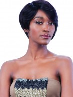 Clean Fresh Short Synthetic Black Wig