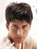 Remy Human Hair Capless Short Mens Wig