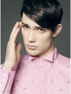 Custom Short Straight Mens Lace Wig