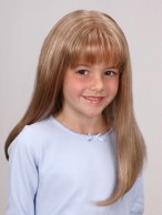 Long Straight Full Bangs Girl's Wig