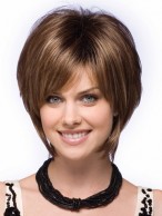 Natural Straight Tousled Short Bob Wig
