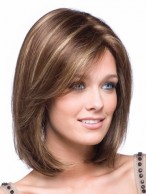 Shoulder Length Straight Bob Lace Front Wig