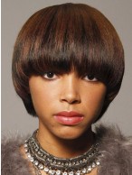 Short Straight Bob Style Synthetic Capless Wigs 