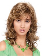 Dramatic Synthetic Wavy Medium Length Wig