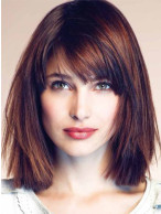Clearance Medium Human Hair Bob Full lace Wig