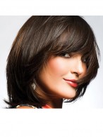Straight Capless Synthetic Medium Length Wig