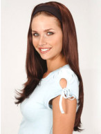 Clearance Long Wave 3/4 Human Hair Wig With Cotton Headband