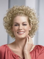 Synthetic Curly 3/4 Braided Headband Wig