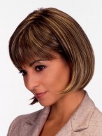Short Straight Hairstyle Human Hair 3/4 Wig
