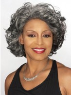 Medium Length Wavy Grey Wig
