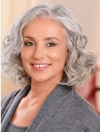 Medium Curly Synthetic Capless Wig