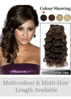 Indian Remy Hair Curly Weft Extensions 