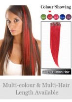 20 Inches 6 pcs Highlight Clip in Human Hair Extensions 