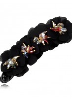 Women's Exquisite Pure Hand Worked Beads Flower Hair Clips 
