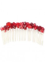 Color Stone Crystal Fringe Hair Combs For Women 