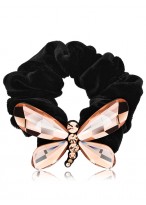 Unique Acrylic Rubber Band Crystal Butterfly Scrunchies 