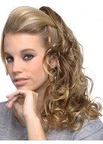 Relaxed Curls Synthetic Clip in Hairpiece 