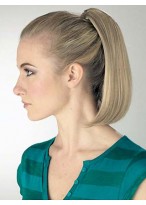 12" Straight Bob Shape Synthetic Ponytail With Clip 