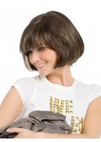 Hand-Tied Bob Style Grey Wig