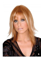 Mid-Length Straight 100% Human Hair Layered Wig
