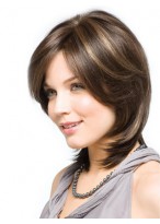 Mid-Length Straight Synthetic Wig