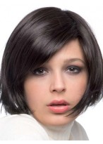 8" Bob Style Lace Front Human Hair Wig