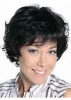 Short Wavy Full Lace Remy Human Hair Wig 