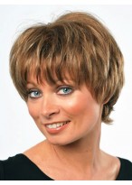 Short Full Lace Human Hair Straight Wig